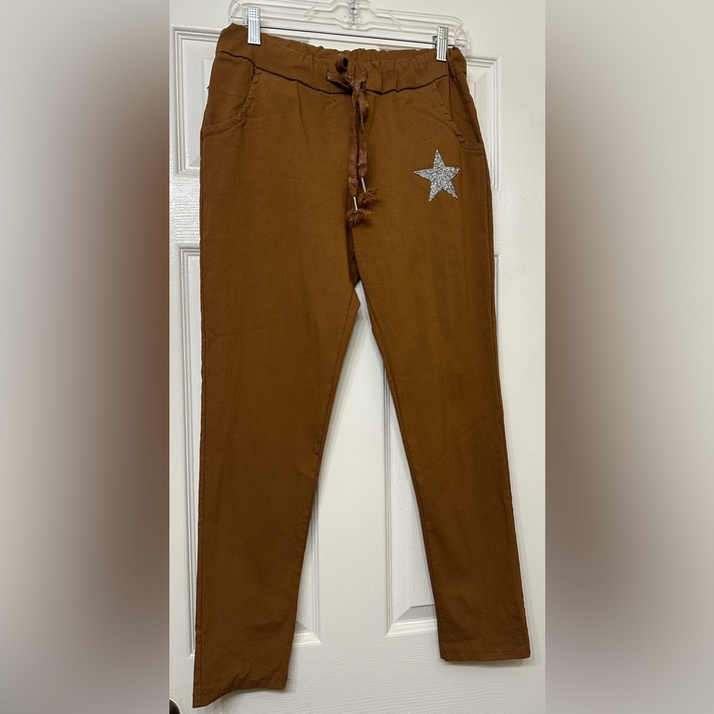 New Sari Zafa Pants Paris Brown   One Size Italy